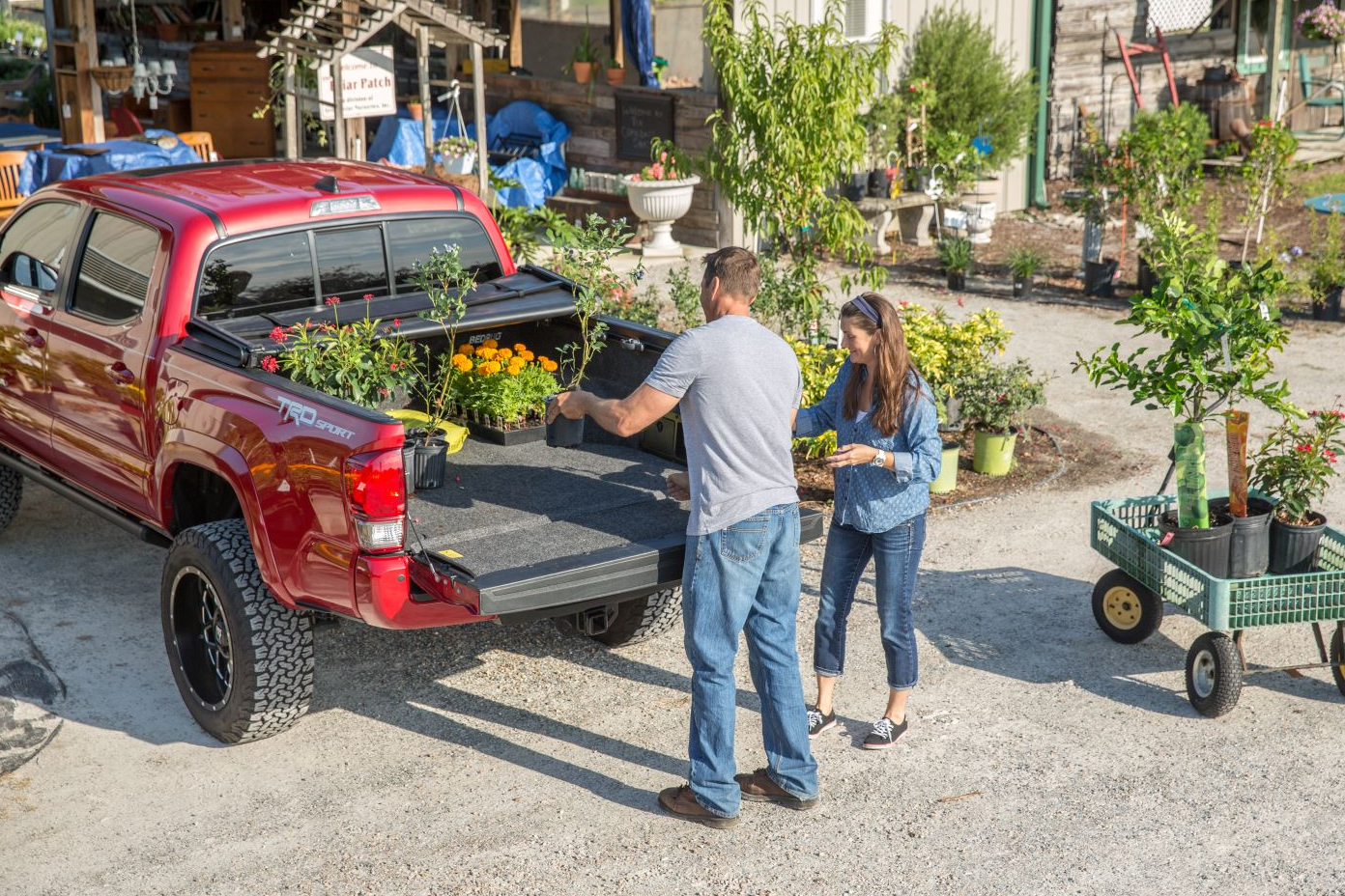 Anti-skid carpet load bed liners for pickup trucks